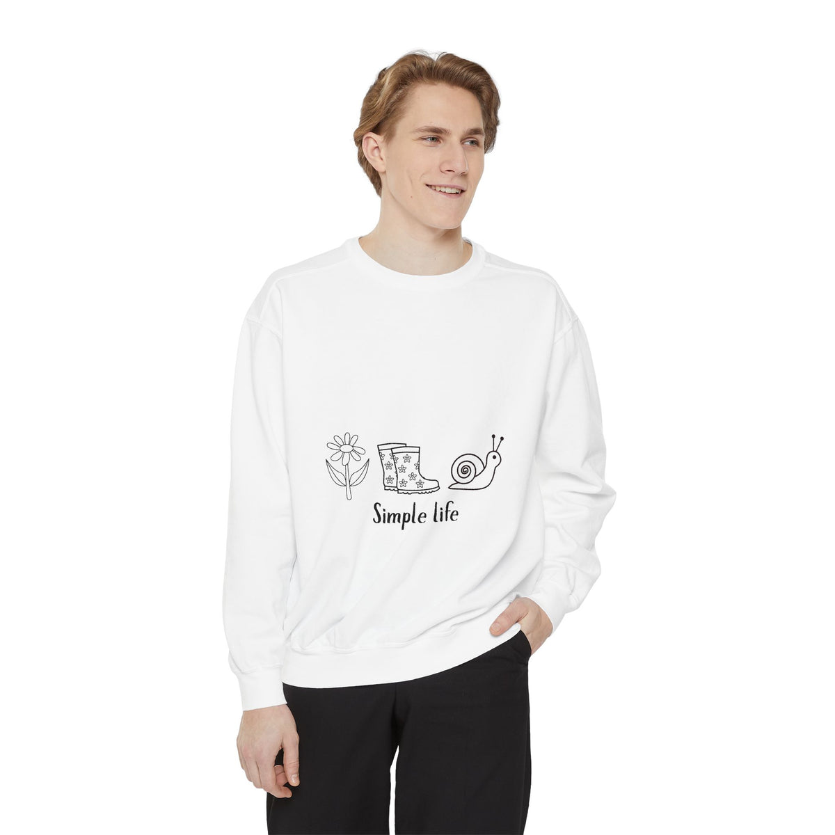 Simple Life Sweatshirt — Cozy Minimalist Graphic Pullover