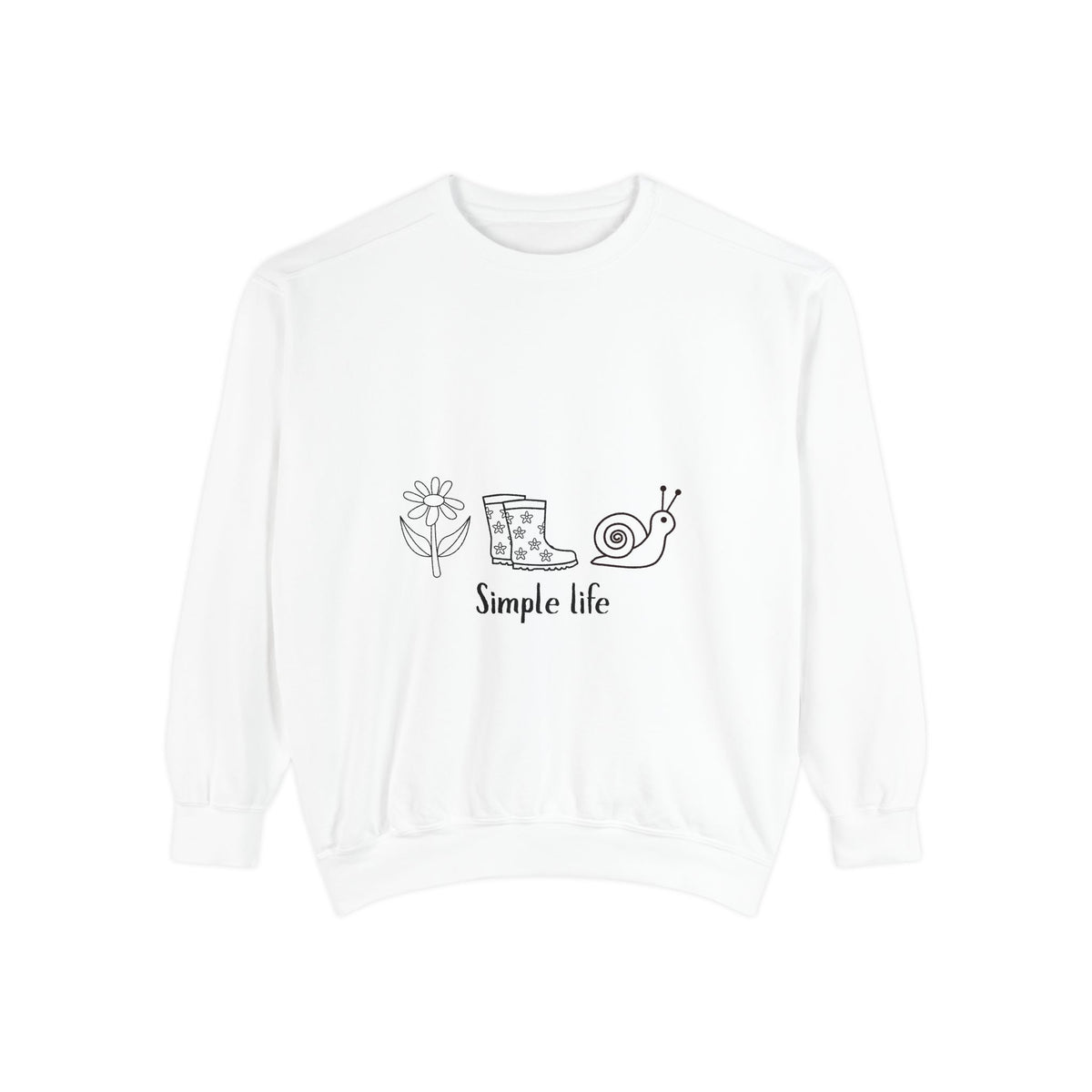 Simple Life Sweatshirt — Cozy Minimalist Graphic Pullover