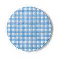Blue Gingham Ceramic Coaster
